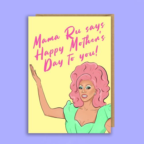 Ru Paul Mother's Day card | Mama Ru | Mom | Drag Race | Mum