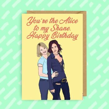 La carte de joyeux anniversaire L Word Alice et Shane | Lesbienne 2