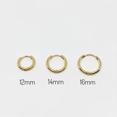 MINI Hoop Earrings - Gold 16mm