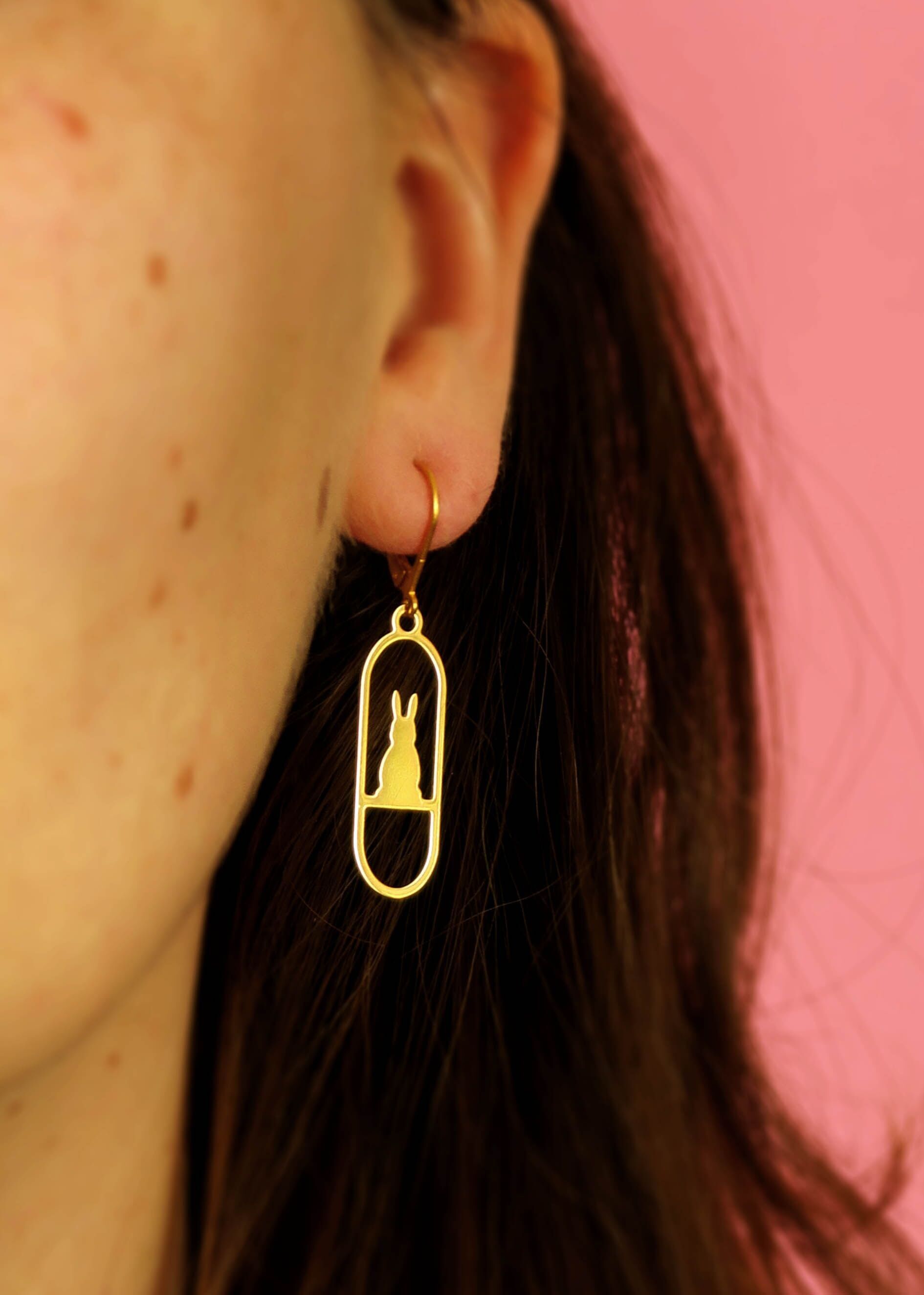 Lightweight rabbit earrings