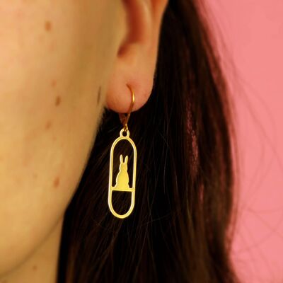 Lightweight rabbit earrings