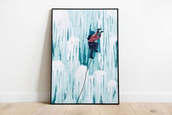 Wall art poster climbing - Affiche Cascade de glace (sans texte) 2