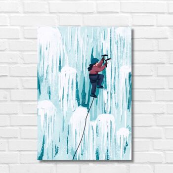 Wall art poster climbing - Affiche Cascade de glace (sans texte) 3