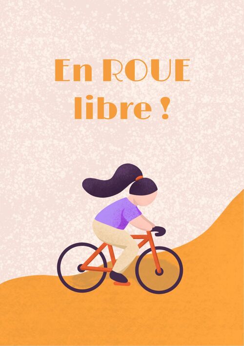 Wall art poster  bike - Affiche vélo En roue libre
