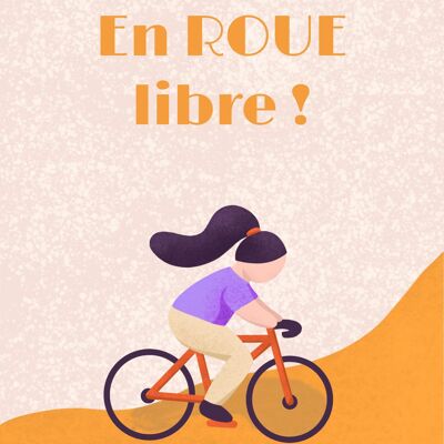 Wall art poster  bike - Affiche vélo En roue libre