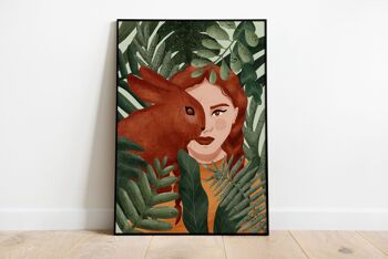 Wall art poster  nature animal - Affiche nature plante lapin 3