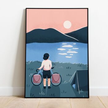 Wall art poster  bike - Affiche Voyage à vélo F 1