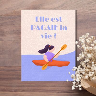Card - Is life a paddle? - outdoor card