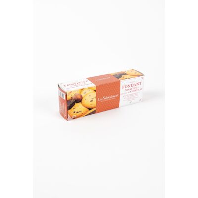 Fondant chocolate and hazelnut chip cookies - 100 g case