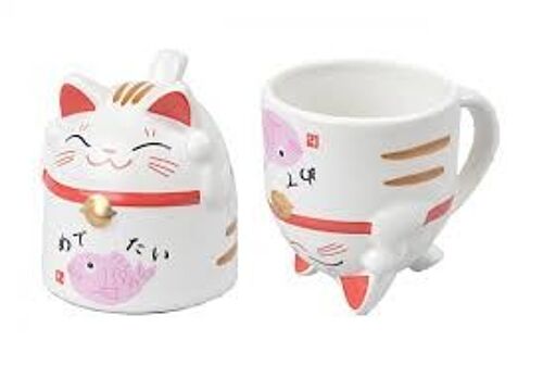 Mug lucky cat Manekineko Rose