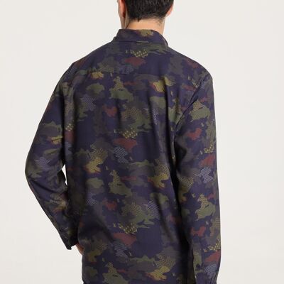 V&LUCCHINO - Camicia Manica Corta Stampa All-Over Camouflage