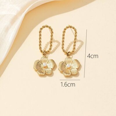 Steel Stud Earrings 24BOA046d