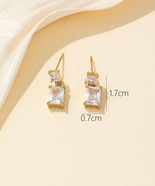 Boucles d'oreilles Clou Acier 24BOA035d