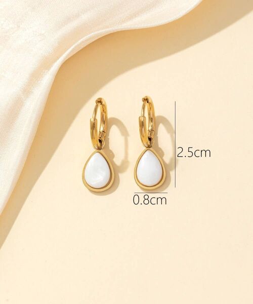 Boucles d'oreilles Créoles  Acier 24BOA049d