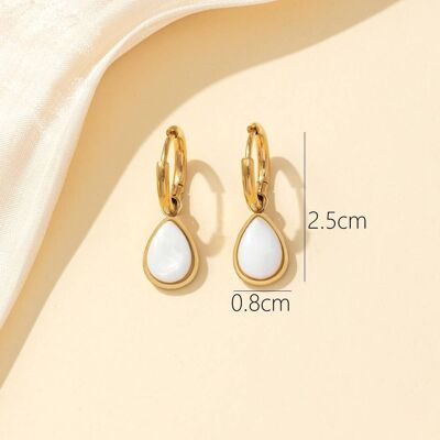 Boucles d'oreilles Créoles  Acier 24BOA049d