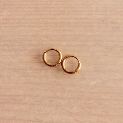 Stainless steel hoop 8mm “basic” - gold