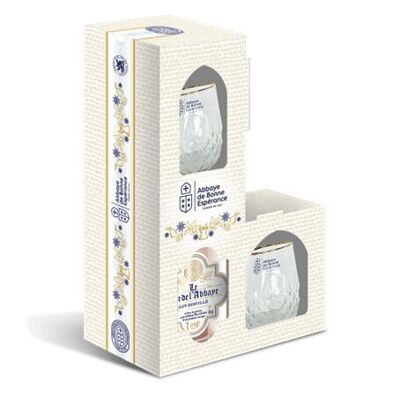 L’Abbaye Gin box 50 cl / 2 glasses