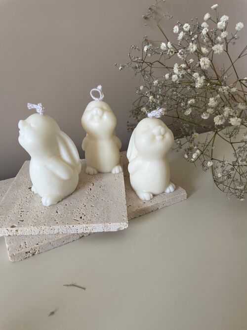 Mini Bunny - bougie décorative non parfumée