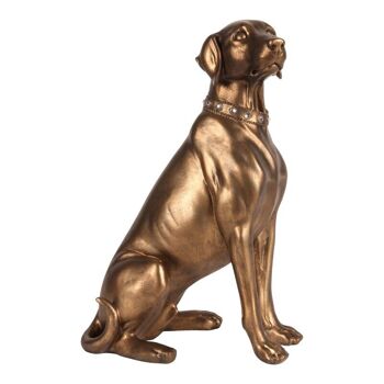 Figue. Statue chien Braque de Weimar résine 39 cm 1