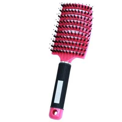 Cepillo de pelo antienredos rosa fuerte