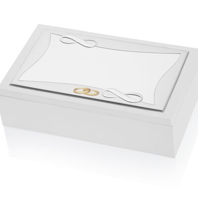 Boîte à bijoux 20x12x6 cm argent ligne "Infinito" Mariage