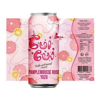 Soda PAMPLEMOUSSE ROSE - YUZU 2