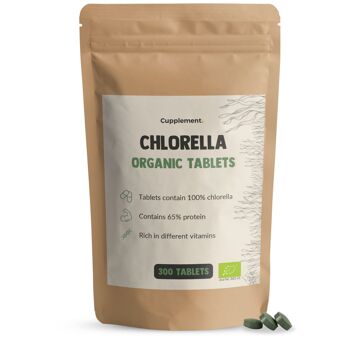 Cupplement - Chlorella 300 Comprimés - Bio - Sans poudre ni flocons - Supplément - Superfood - Spiruline 1