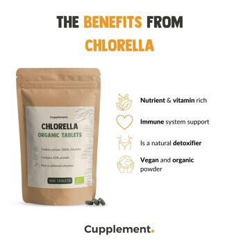 Cupplement - Chlorella 300 Comprimés - Bio - Sans poudre ni flocons - Supplément - Superfood - Spiruline 4