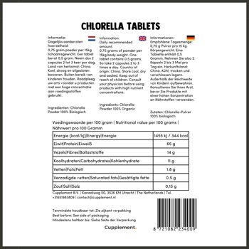 Cupplement - Chlorella 300 Comprimés - Bio - Sans poudre ni flocons - Supplément - Superfood - Spiruline 6