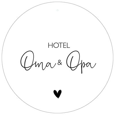 Aluboard "Hotel Oma + Opa"