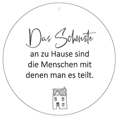 Dekoboard "Das Schönste an zu Hause"