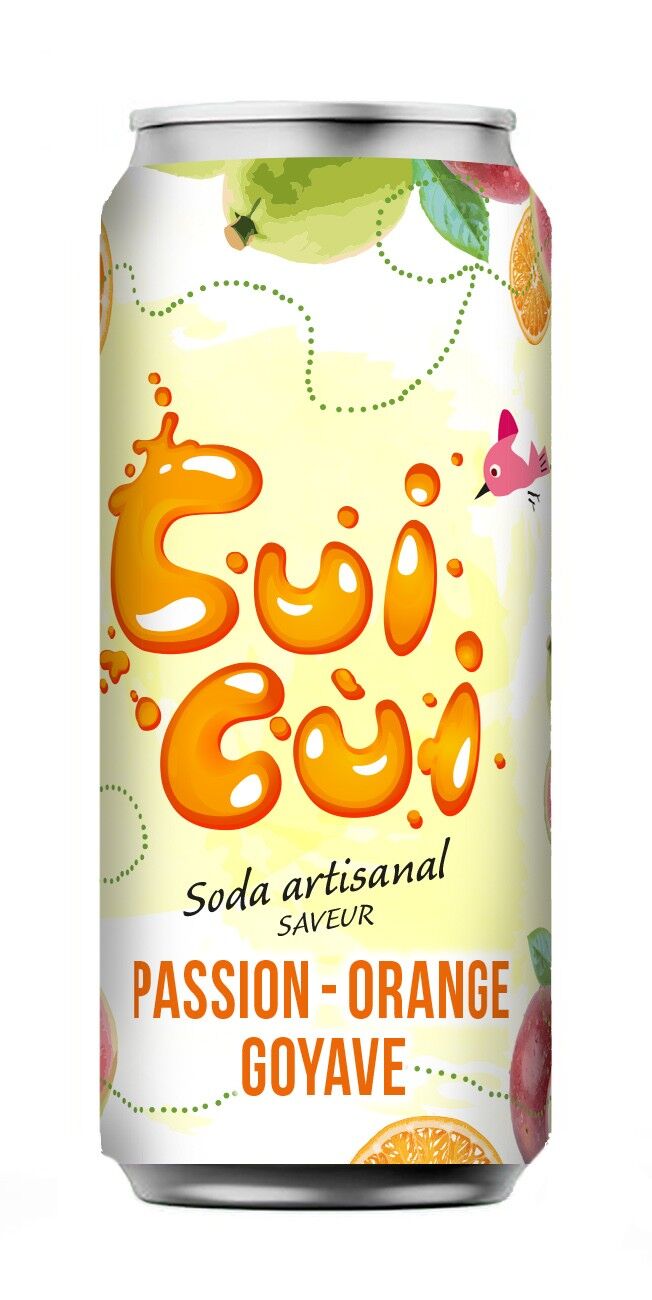 PASSION FRUIT / ORANGE / GUAVA flavored soda