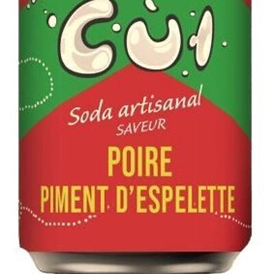 Soda Saveur POIRE - PIMENT D'ESPELETTE