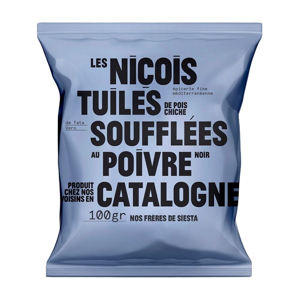 Tuiles soufflées de pois chiches au poivre noir de Tonton Marco (100g)