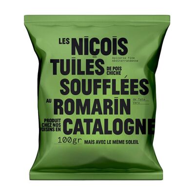 Tuiles soufflées de pois chiches au romarin de Tata Vero (100g)