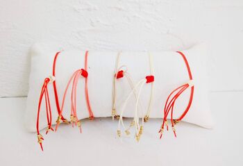 Kit 5 Bracelets BRA-2 Corail, rouge et doré 2