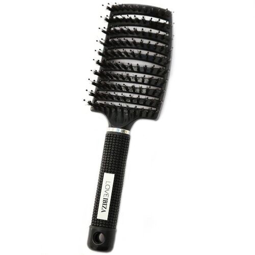 Anti-tangle hair brush black