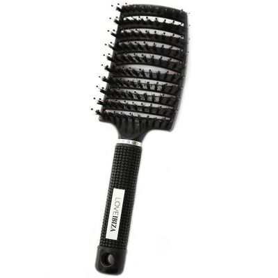 Brosse à cheveux anti-emmêlement noire