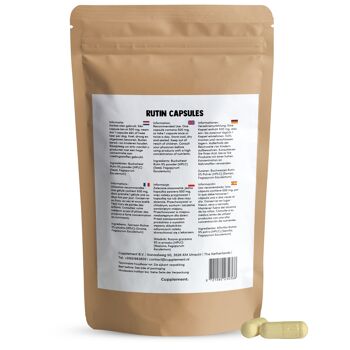 Cupplement - Capsules de Rutine 60 Pièces - 500 MG par Capsules - Biologique - Sans Poudre - Supplément - Superaliment 2