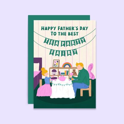 Papa Tea Party Fée | Carte Fête des Pères