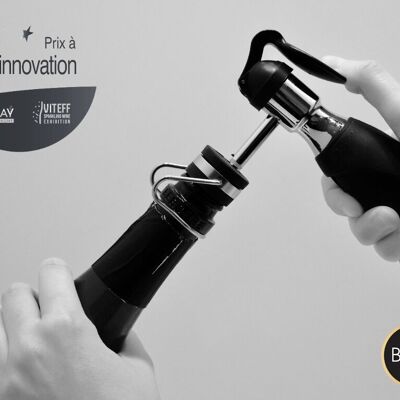 Sistema patentado de conservación del champán.