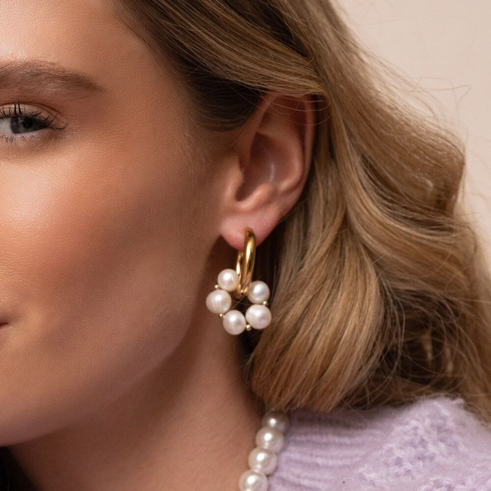 Tyra Creolen – Süßwasserperlenring