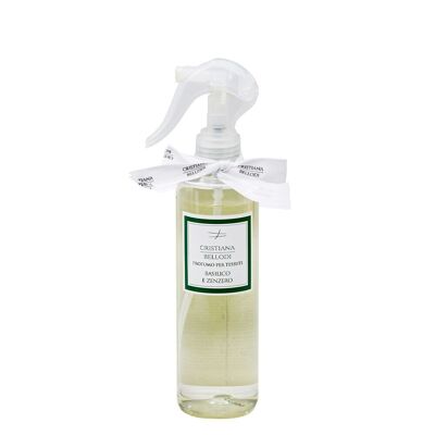 Duftendes Desinfektionsspray für Stoffe und Oberflächen, 250 ml, Basilikum und Ingwer