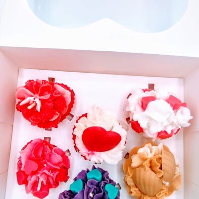 Sortimentsbox mit 6 Gourmet-Cupcake-Kerzen