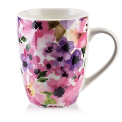 Taza EDDY 360ml 8x11xh10.flores de 2cm