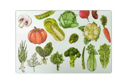 ARIA Cutting board 20x30cm glass vegetables