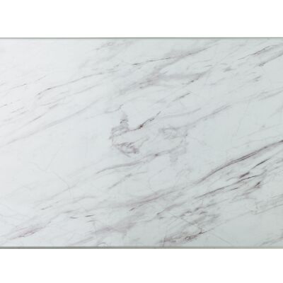 ARIA Cutting board 20x30cm glass, white marble