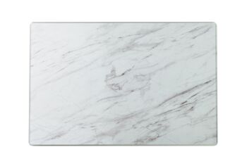 ARIA Planche à découper 20x30cm verre, marbre blanc 1