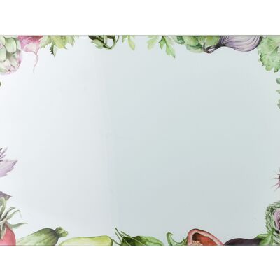 ARIA Cutting board 20x30cm glass, white, vegetables