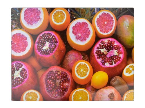 ARIA Cutting board 40x30cm glass FRUIT